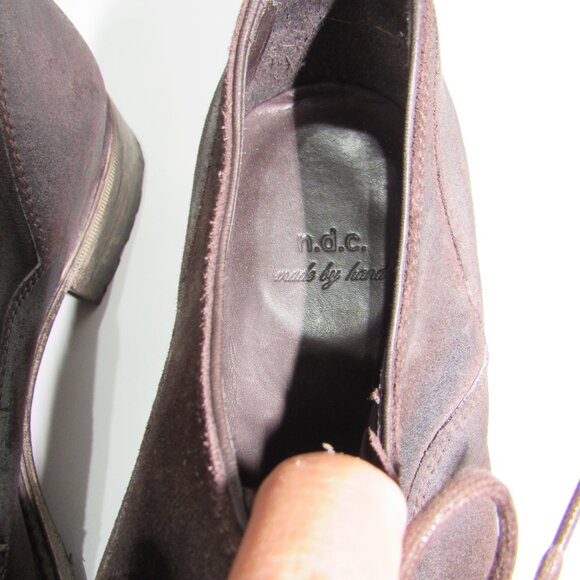 n.d.c. Oxford Womens Size 8 Made by hand Brown Leather Lace Up Shoes 38.5 Boho - Picture 5 of 9
